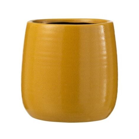 Cache Pot Rond En C Ramique Ocre X X Cm