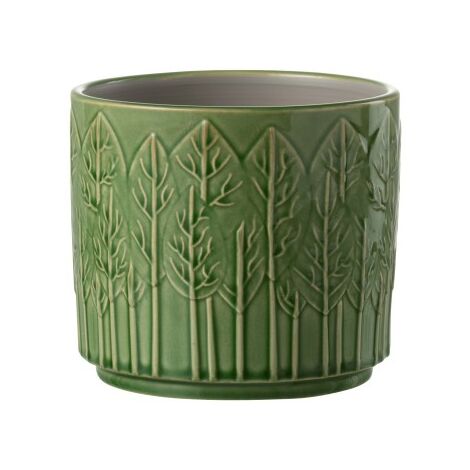 Cache-pot en céramique vert 14x14x12.5 cm