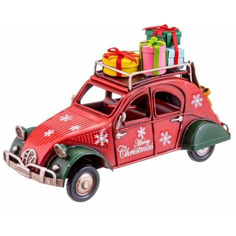 Voiture rouge Décoration de Noël Lumières du Nouvel An Toile de fond p –