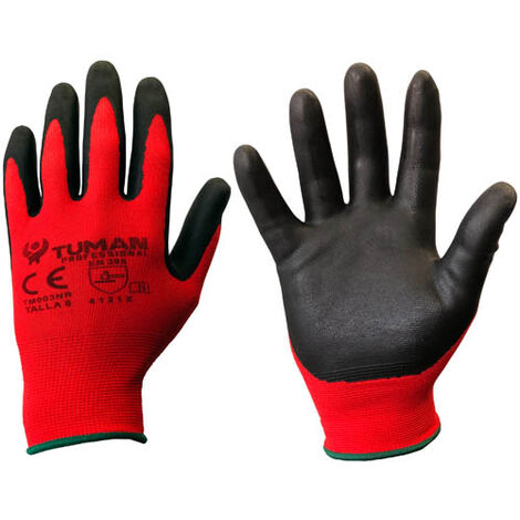 Guante Juba Nylon/nitrilo Foam H5115 Rojo T-7