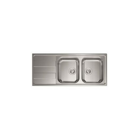 Lavello Incasso In Acciaio Inox Satinato Samet Classic 273 - 79x50 Cm, Gocciolatoio Sinistro, Vasca Singola, Spessore 0.50 Mm