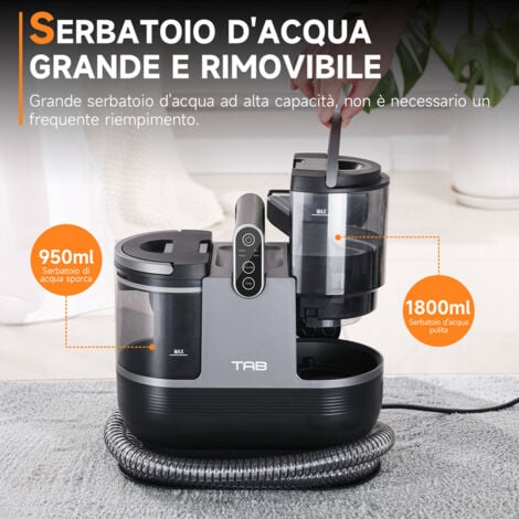 LAVATAPPETI PORTATILE 400W, Lava Divano Ad Acqua, Lava Tappezzeria