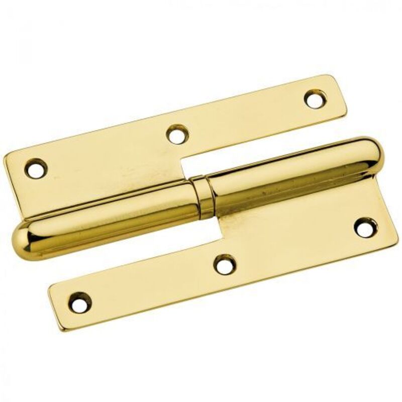 Cerniera Pomella Zancata 822-02 Bal Per Porta Interna, Dimensione 120x65 Mm, Mano Sinistra, Ottone Finitura Lucido Verniciato - Foto 7