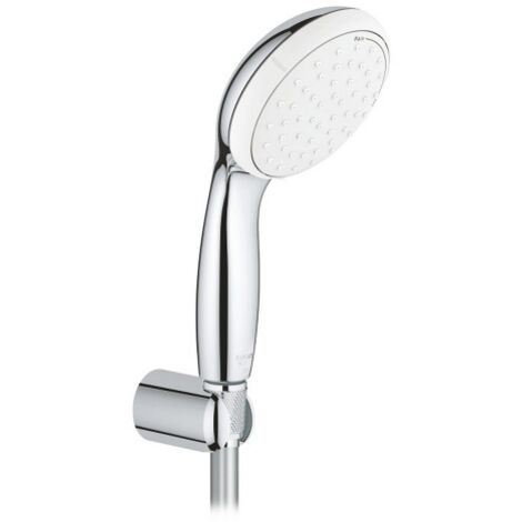 Grohe New Tempesta Kit doccetta completo di manopola a due getti cromo supporto fisso a parete e flessibile ricambio per doccia