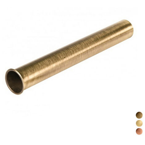 Canotto in ottone con flangia d. 26x300 ramato/ flangia 1"