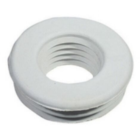 MORSETTO PER W.C. IN GOMMA BIANCA Dm. Est. 76 Diam. mm. 40 G.M.P