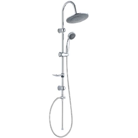 Colonna doccia 5 getti modello saliscendi combinato Duo asta 95 x 2 cm asta doccia cromata (1/3)
