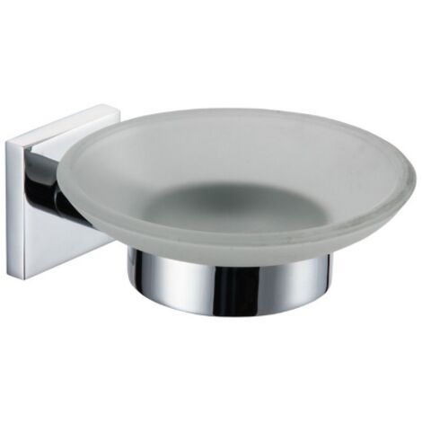 DianHydro Giona Porta sapone in metallo cromato e vetro viti per fissaggio incluse accessori a parete per il bagno