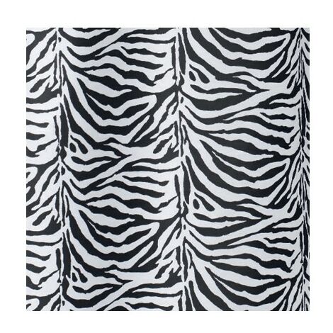 TENDA PER DOCCIA 2 LATI IN TESSUTO CM. 180 X 200 Mod. Zebra Nero 