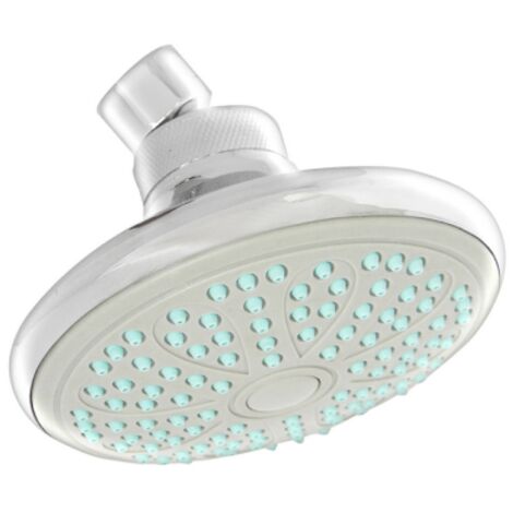 Soffione doccia Izar monogetto altezza totale 8,8 cm e diametro 12,5 cm cromato