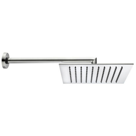 BRACCIO DOCCIA TETIS CON SOFFIONE QUADRO Cromo - cm 25x25 (1/2)