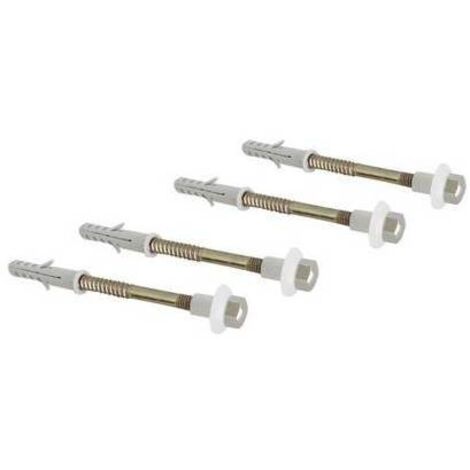 4 PZ FISSAGGI VERTICALI PER WC E BIDET Zincati - M6x80 DH