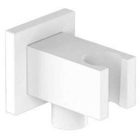 SUPPORTO DOCCIA MINIMALE QUADRO CON PRESA ACQUA Nero Opaco