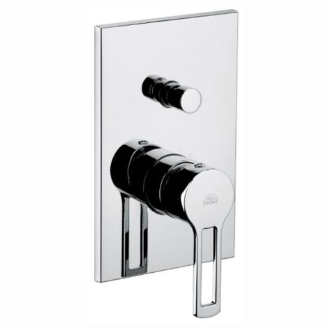Paffoni Ringo Miscelatore monocomando ad incasso per doccia con deviatore in ottone cromo, ricambi e accessori rubinetteria bagno (1/2)