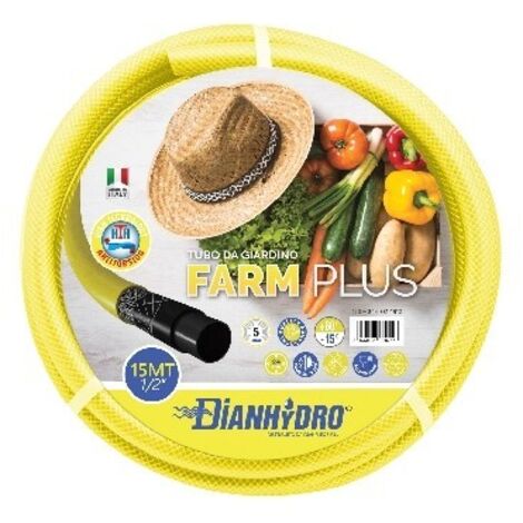 TUBO DA GIARDINO ANTITORS. 5 STRATI "FARM PLUS" Mt 25 - 3/4"