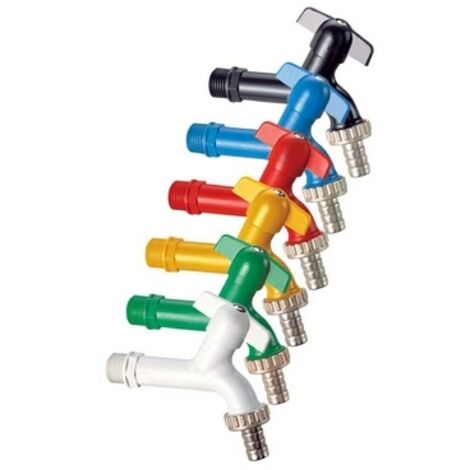 Rubinetto Portagomma in resina termoplastica Colore a scelta Nero (1/2)