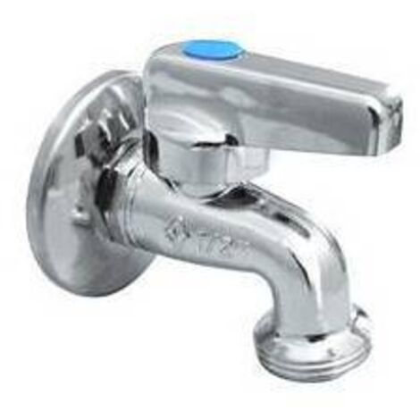 RUBINETTO LAVATRICE CROMATO A SFERA CON ROSONE 1/2 x 3/4 PN 10 BUGATTI