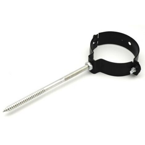 COLLARE PER FISSAGGIO DI TUBI FUMO VERNICIATO NERO Diam. 140