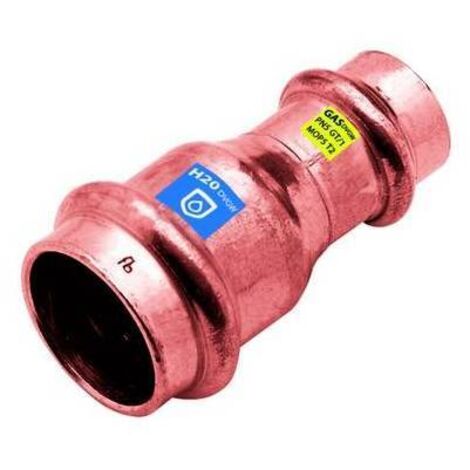 MANICOTTO DI RIDUZIONE FF  IN RAME A PRESSARE ACQUA/GAS Diam. 22 x 15 FRABO