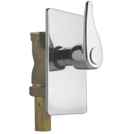 Passo rapido per wc cromato manuale installazione ad incasso con piastra quadra 3/4" RINALDI E PETTINAROLI