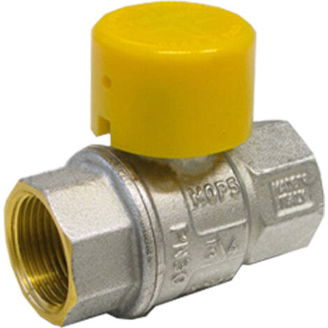 VALVOLA SFERA GAS F/F CON CAPPUCCIO PIOMBABILE - 1/2 MOP5