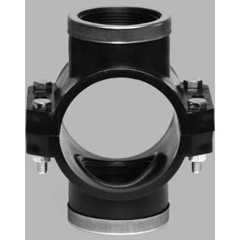 STAFFA DOPPIA CON RINFORZO E GUARNIZIONE PIATTA PN 10 - 50 x 1"1/4