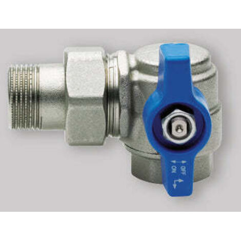 VALVOLA A SQUADRA PER COLLETTORI CON PRESA FRONTALE SX - 1"1/4