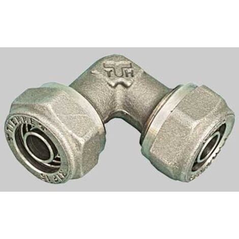 RACCORDO A GOMITO DOPPIO PER TUBO COBRA-PEX - 18 x 18 S. 2,5