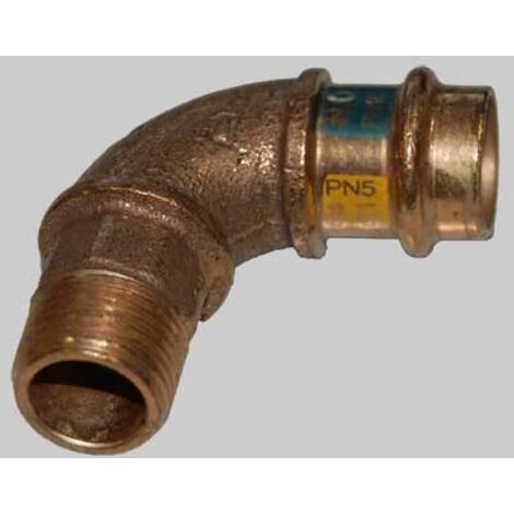 RACCORDO BRONZO GOMITO MASCHIO A PRESSARE - 18 x 3/4