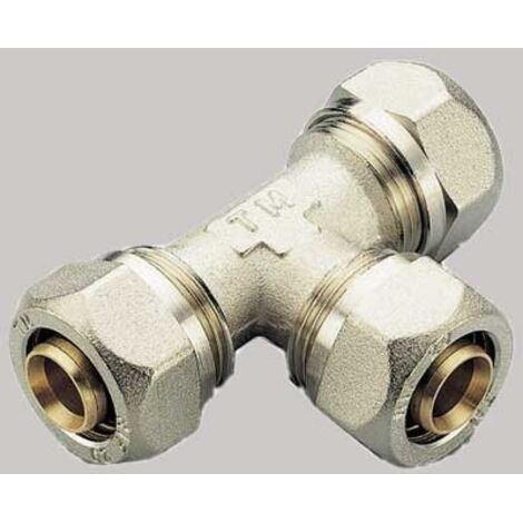RACCORDO A COMPRESSIONE A TEE TIEMME - 32 x 32 x 32