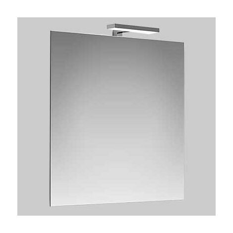 SPECCHIO DA BAGNO VENEZIA RETTANGOLARE 120 X 80 cm CON LAMPADA LED da 30 cm