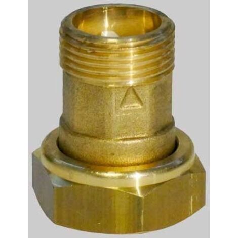 RACCORDO CON DADO GIREVOLE E VALVOLA DI NON RITORNO - M 3/4 - F 1"