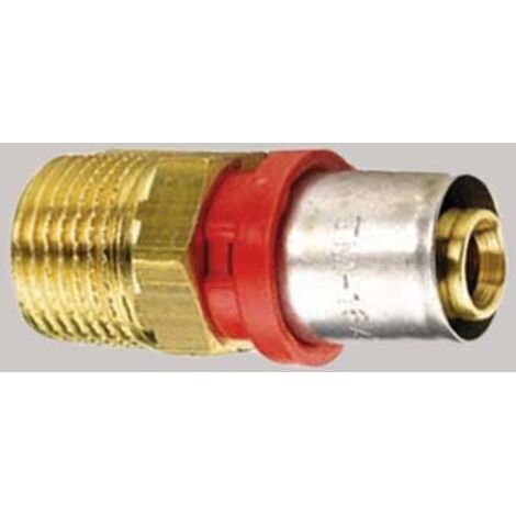 RACCORDO DIRITTO MASCHIO A PRESSARE TIEMME - 16 x 1/2