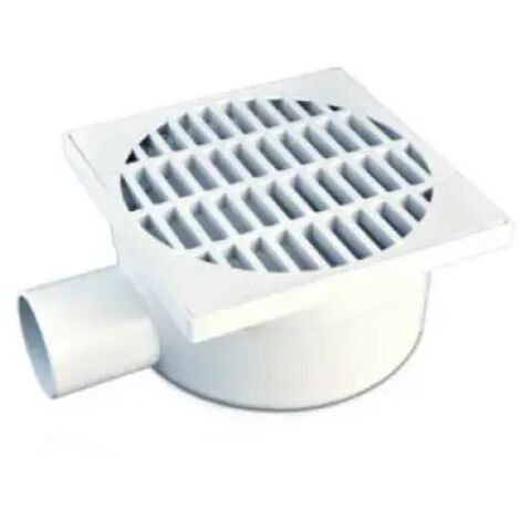 Pozzetto sifonato attacco orizzontale in pp con griglia mm 115x115 - ø40 mm NICOLL