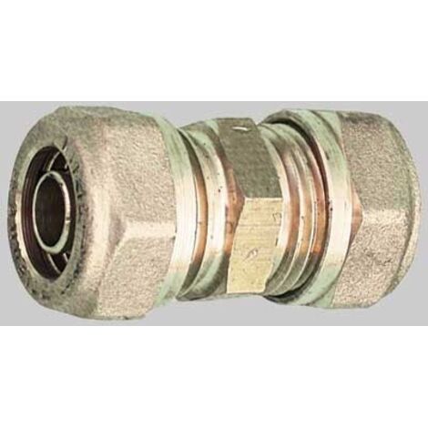 RACCORDO DIRITTO DOPPIO PER TUBO COBRA-PEX - 15 x 15 S. 2,5
