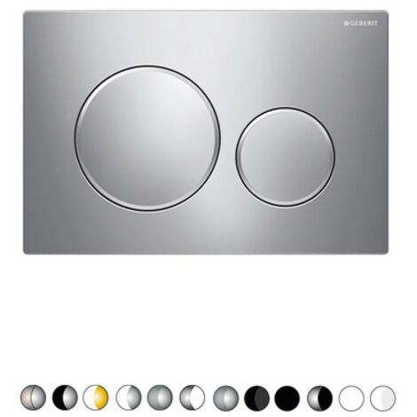 PLACCA DI COPERTURA 2 TASTI SIGMA 20 GEBERIT Bianca - bordi tasti cromo