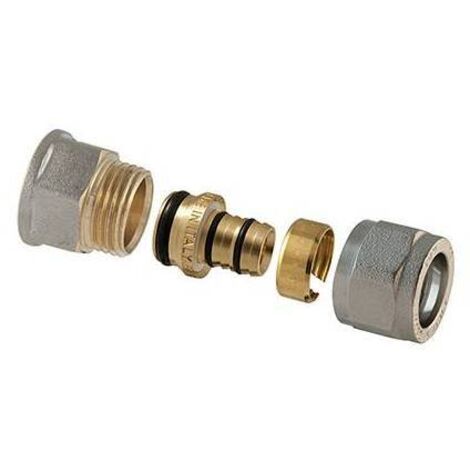 Raccordo diritto femmina a stringere p/multistrato 2pz assemblato 3/4 x 1 - 26 (3,00)TDMB