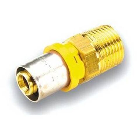 RACCORDO PER GAS DIRITTO MASCHIO 16 x 3/4 TIEMM