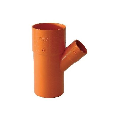 DERIVAZIONE  45° RIDOTTE IN PVC ROSSO                                  Diam. 125 x 40