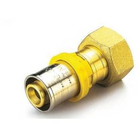 RACCORDO PER GAS DIRITTO CON GIRELLO E GUARNIZIONE PIANA 16 x 1/2 TIEMM