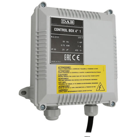 QUADRO ELETTRICO PER SOMMERSA 1,5 Hp  35 uF DAB