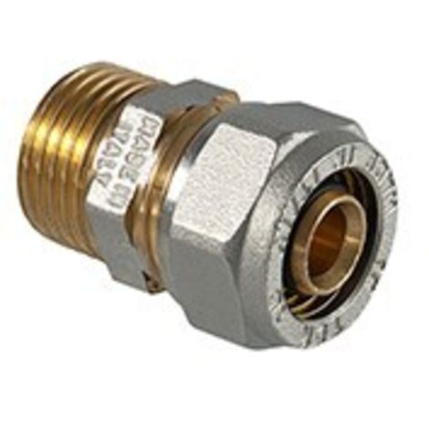 RACCORDO DIRITTO MASCHIO A COMPRESSIONE PER TUBO MULTISTRATO 3/4" x 16 (2,00)