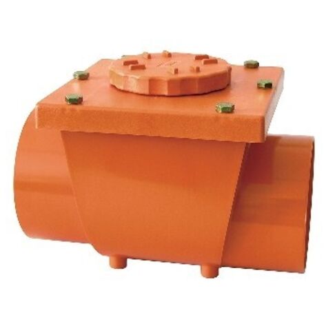 VALVOLA ANTIRIFLUSSO IN PVC ROSSO Misura: Diam. 100