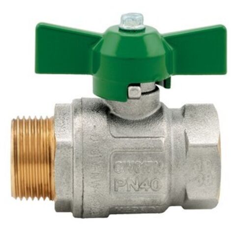 VALVOLA A SFERA IDEAL DVGW MF PASSAGGIO TOTALE CON FARFALLA 1" (DN 25) 40 bar / 580 psi