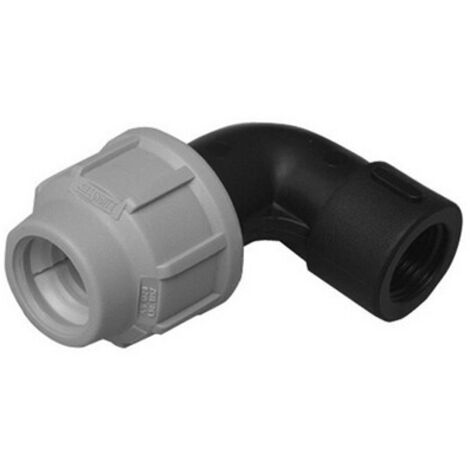 GOMITO A 90° C/DERIVAZIONE FEMMINA DIANFLEX RACCORDO PER POLIETILENE 3/4 x 25 -F-BRICO