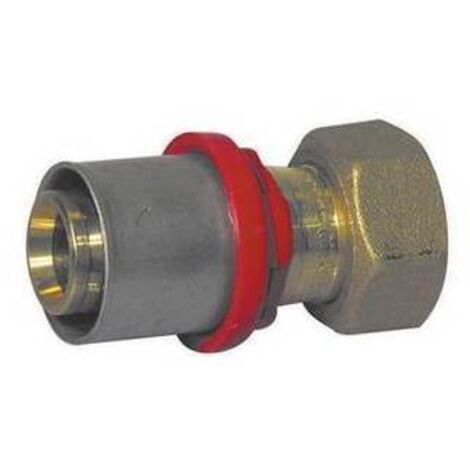 RACCORDO DIRITTO PRESS. CON GIRELLO E GUARNIZIONE PIANA 1/2 x 16 TIEMM