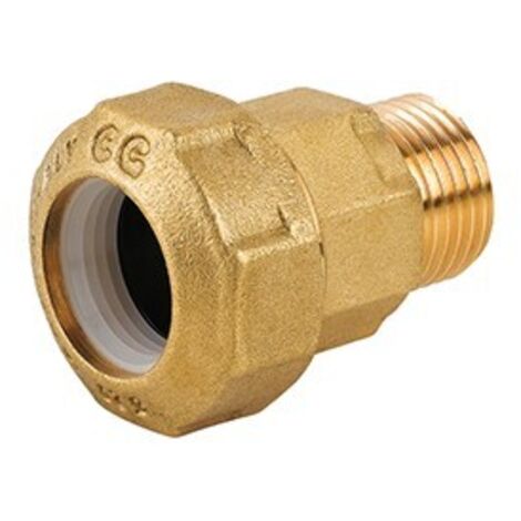 RACCORDO MASCHIO IN OTTONE PER TUBO PE Misura: 1"1/2 x 50