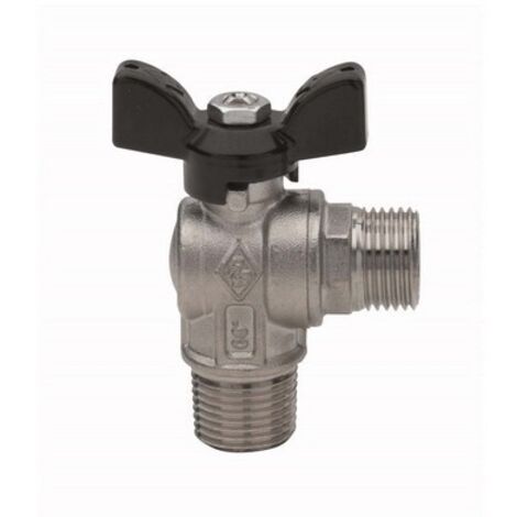 VALVOLA A SFERA A SQUADRA FIL. M ATT. M PER TUBO FLESSIBILE UNI 9891 1/2" x 1/2" DN 15 PN 30 RB