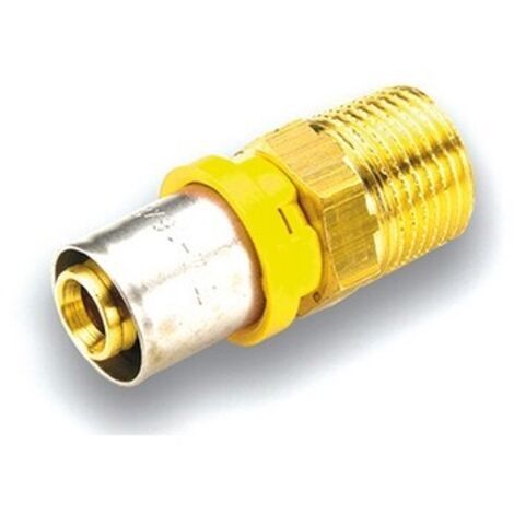 RACCORDO PER MULTISTRATO GAS DIRITTO MASCHIO 26 x 1"
