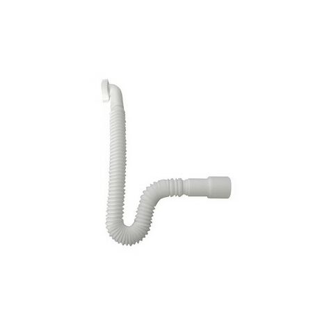 Tubo di scarico flessibile ed estensibile MagikOne bianco per lavabo/bidet  11/2 x 40 c/rosone